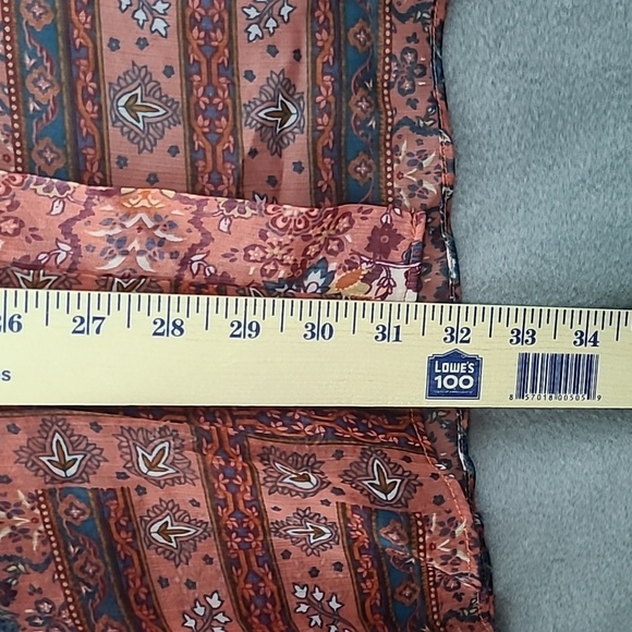 AMERICAN EAGLE OUTFITTERS Women's Orange Sheer Floral Cardigan Kimono - Medium - Picture 10 of 12